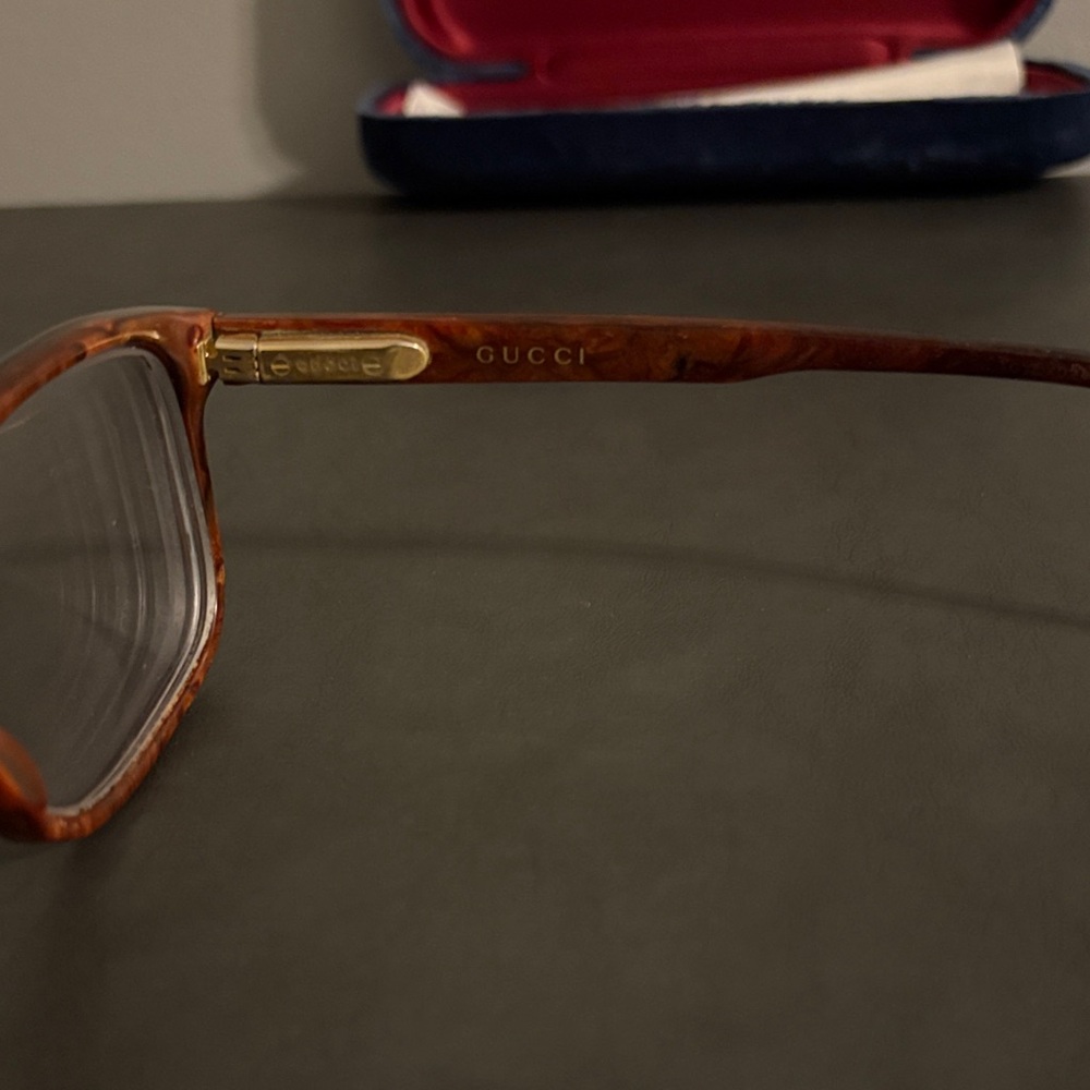 Gucci Dark Brown Designer Frames - unisex (AUTHENTIC) gently used prescription. - Picture 7 of 9